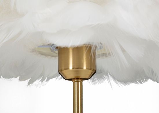 Stolna lampa Ball Feather, Bijela