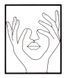 Zidni ukras Simply Face, Crna
