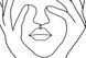 Zidni ukras Simply Face, Crna