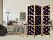 Japanski paravan - Birds Among Flowers - Pheasants Surrounding Peonies - Purple, Crna