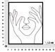Zidni ukras Simply Face, Crna