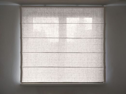 Rimska zavesa &scaron;ir. 140 cm Heavy Linen 10 barv, Krema, Desno, Proti prostoru, 140 cm