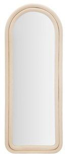 Zidno ogledalo Cloe Cream Velvet, Krema, S lukom