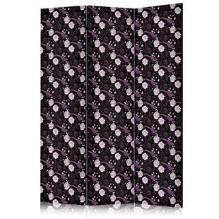 Paravan - Birds Among Flowers - Pheasants Amidst Peonies - Purple, Crna, Jednostrani