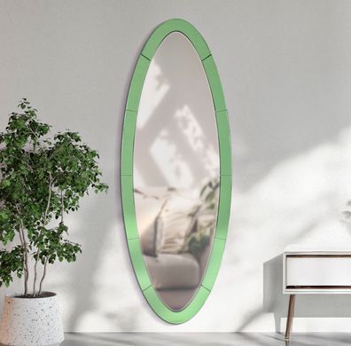 Stensko ogledalo Oslo Green, Zelena, Ovalni