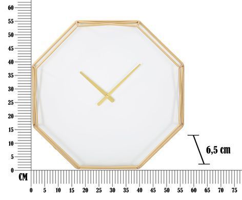Zidni sat Goldy Octagonal, Žuta