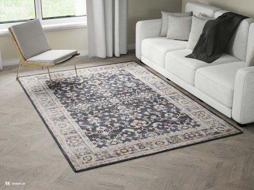 Preproga Florence Navy Beige, Modra, 200x290 cm