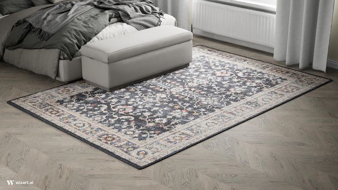 Preproga Florence Navy Beige, Modra, 200x290 cm
