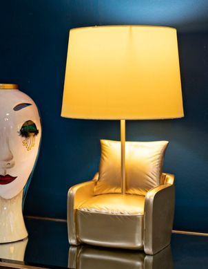 Namizna svetilka Midcentury Yellow, Zlate