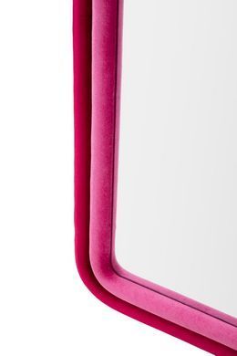 Zidno ogledaloo Cloe Fuxia Velvet, Fuksija, S lukom