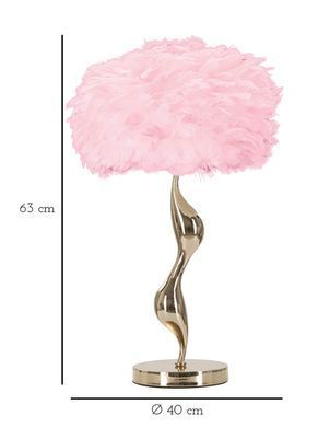 Namizna svetilka Slim Pink, Roza
