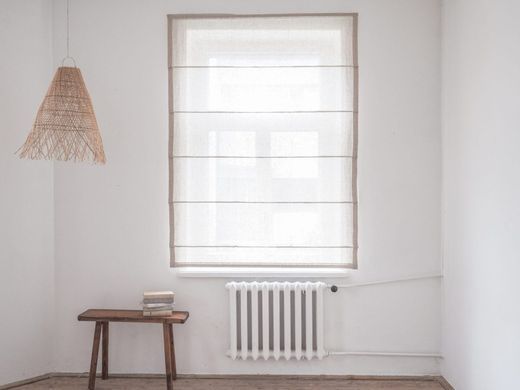 Rimska zavesa &scaron;ir. 160 cm Linen Muslin 2 barve, Bež, Desno, 160 cm