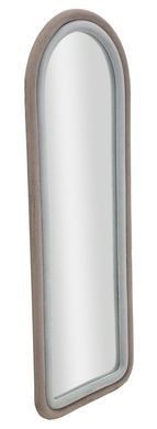 Zidno ogledalo Cloe Grey Velvet, Greige, S lukom