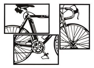 Zidni ukras Bike Set, &Scaron;arena