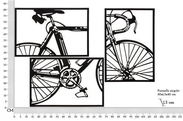 Zidni ukras Bike Set, &Scaron;arena