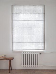 Rimska zavjesa &scaron;ir. 160 cm Heavy Stripes Linen, Siva, Desno, Prema prostoru, 160 cm