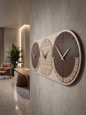 Zidni sat World Clock 4 boje, Bež