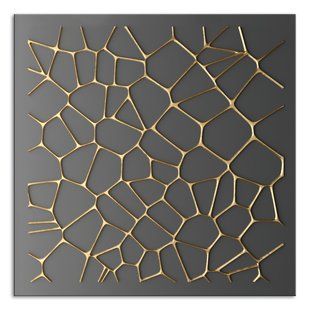 Zidni ukras Ragnatela D&rsquo;oro, Zlatna, 50 cm x 50 cm