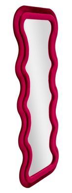 Zidno ogledalo Emily Velvet Fuchsia, Fuksija, Pravokutni