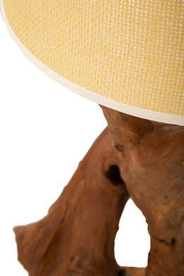 Lampada Teak Da Tavolo, Smeđa