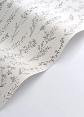Tapeta Carnet Botanique 4 boje, Crna, Le Beau Jardin