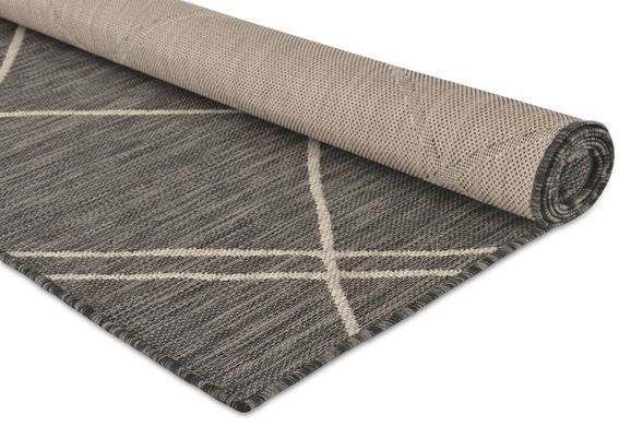 Preproga Terrace Anthracite Light Lines, Antracit, 200x290 cm, Outdoor | Indoor