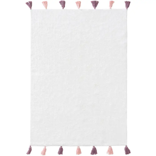 Perivi dječji tepih Malu Rose Lilac, Bijela, 120x170 cm
