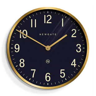 Zidni sat Mr.Edwards Large Brass, Crna
