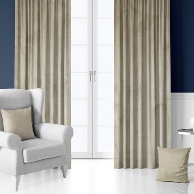 Blackout dekor tkanina Velvet Dark Beige bež vi&scaron;. 2,80 m, Temno bež