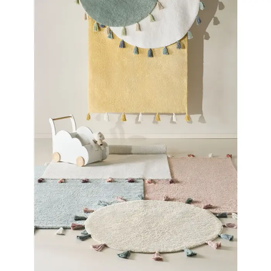 Perljiva otro&scaron;ka preproga Malu Rose Lilac, Bela, 150x220 cm