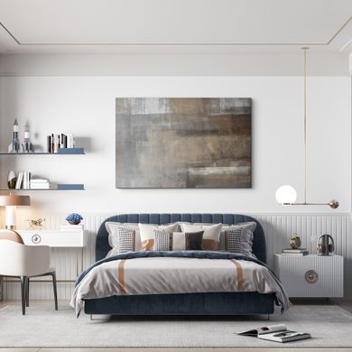 Stenska dekoracija Rettangolo Astratto, Siva, 70 cm x 100 cm