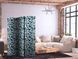 Paravan - Rose Vines - Monochromatic Blue Birds Resting Among Roses, Plava, Jednostrani
