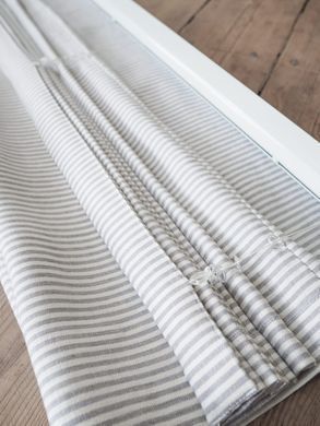 Rimska zavjesa &scaron;ir. 120 cm Heavy Stripes Linen, Siva, Desno, Prema prostoru, 140 cm