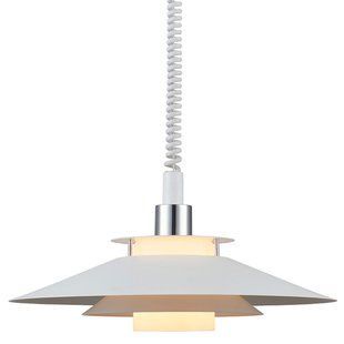 Rivoli White Chrome Pulley viseća svjetiljka, Bijelo-siva