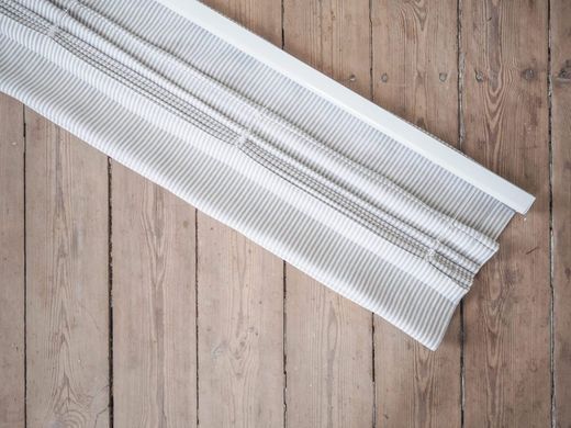 Rimska zavjesa &scaron;ir. 120 cm Heavy Stripes Linen, Siva, Desno, Prema prostoru, 140 cm