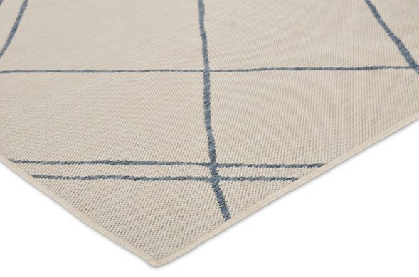 Preproga Terrace Cream Blue Lines, Krem, 200x290 cm, Outdoor | Indoor