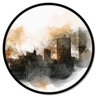 Zidni ukras Citt&agrave; Macchiata, &Scaron;arena, promjer - 60 cm