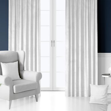 Blackout dekor tkanina Velvet White bijela vis. 2,80 m, Bijela
