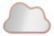 Stensko ogledalo Cloud Pink Velvet, Roza, Nepravilni