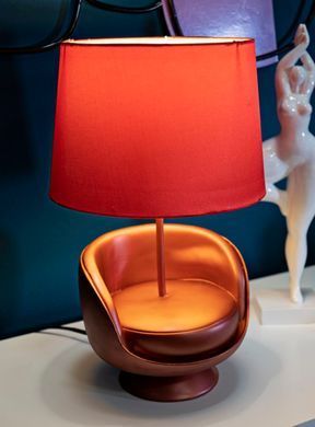 Namizna svetilka Midcentury Red, Rdeča