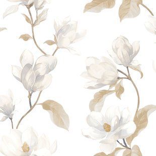 Tapeta Brume De Magnolia 6 boja, Bijela, Le Beau Jardin