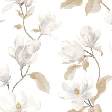 Tapeta Brume De Magnolia 6 boja, Bijela, Le Beau Jardin