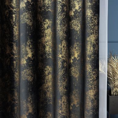 Dekorativna tkanina Velvet Glam Black črna vi&scaron;. 3,00 m, Črna