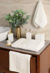 Komplet brisač za kopalnico Bamboo Jacquard Marsilya - beli, Bela