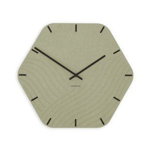 Zidni sat Luxhora Unda Khaki 11 boja kazaljki, Crna