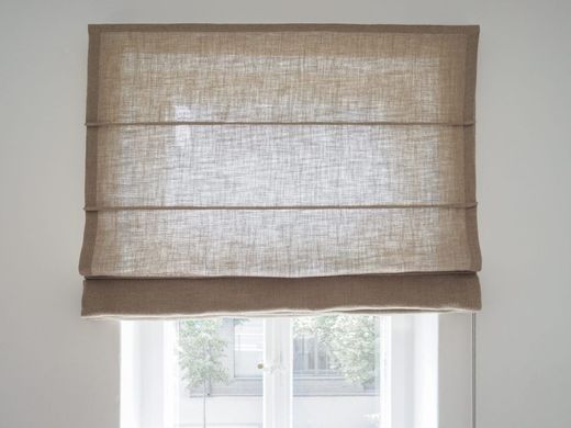 Rimska zavesa &scaron;ir. 100 cm Linen Rustic, Bež, Desno, 140 cm