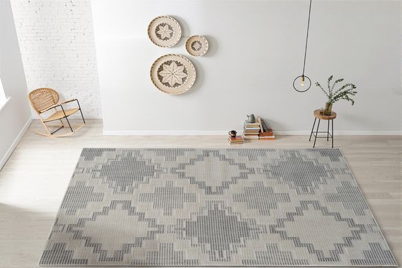 Preproga Damon Grey Geometry, Siva, 200x290 cm