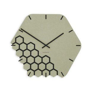 Zidni sat Luxhora Fragmenta Khaki 11 boja kazaljki, Crna