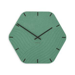 Zidni sat Luxhora Unda Mint Green 11 boja kazaljki, Crna
