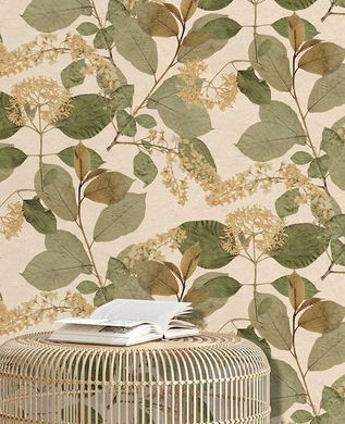 Tapeta Castanum 4 boje, Zelena, Herbarium